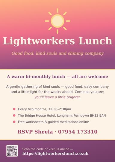 Lightworkers Lunch flyer
