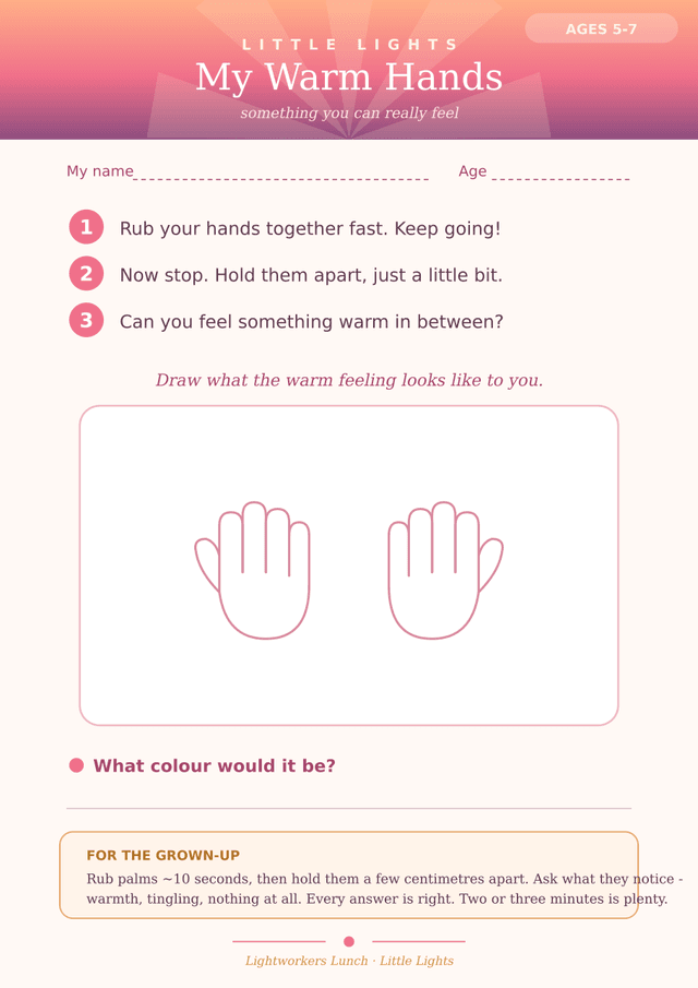 Preview of the My Warm Hands worksheet